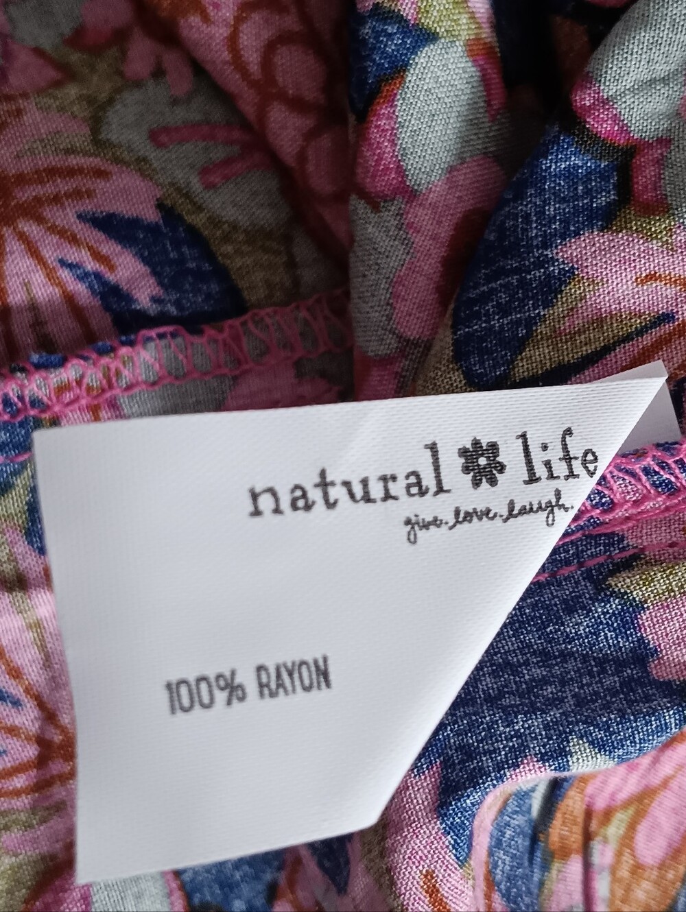 Natural Life Berkley Floral Tiered Boho Maxi Dress Pink Size L - Picture 5 of 5